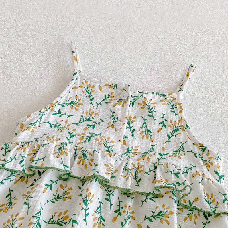 【BABY】夏新作 花柄キャミソールロンパース&TシャツSK081506