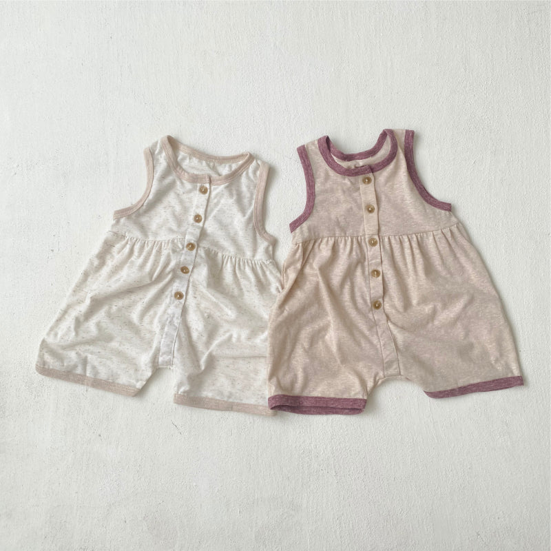 【BABY】夏新作 フロントボタンつなぎオールインワンSK082518
