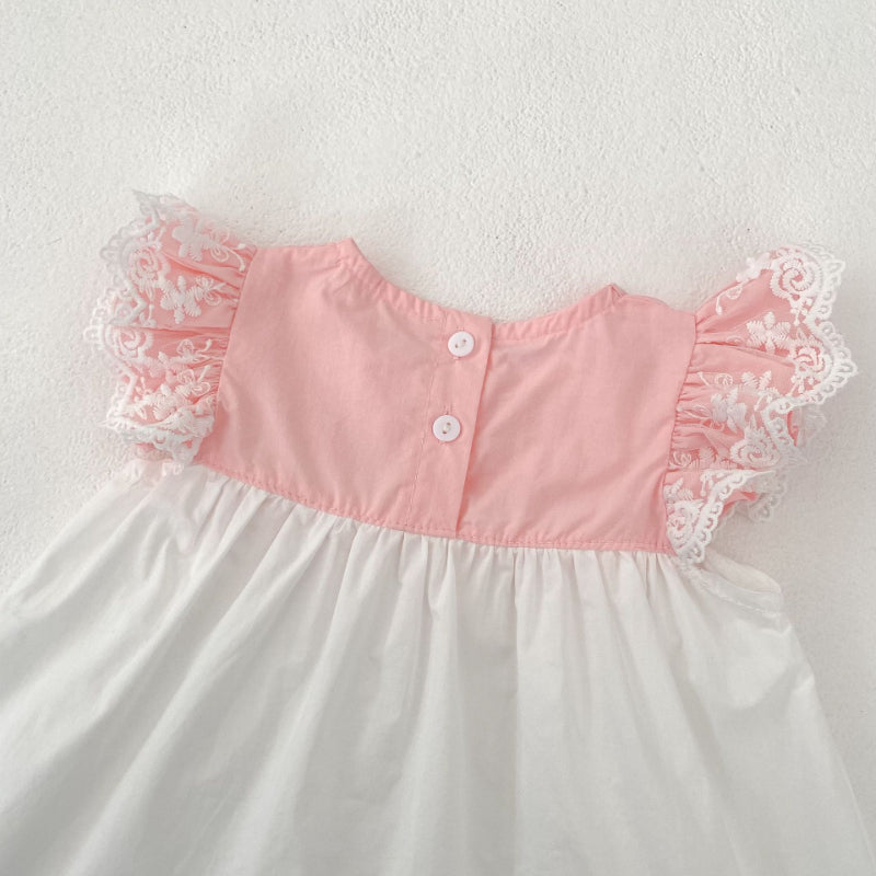 【BABY&KID】夏新作 バイカラーフリル袖トップス&ショートパンツSK081525