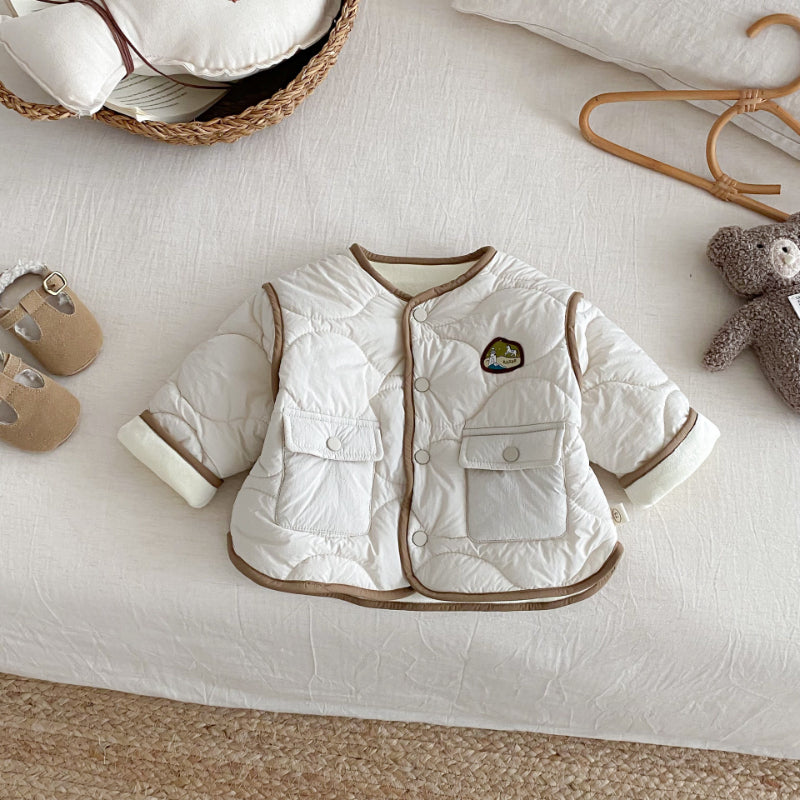 【BABY&KID】冬新作ワッペン付きあったかジャケットSK102529