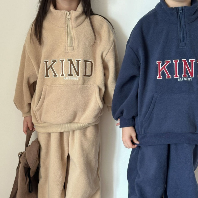 【BABY&KID】冬新作 英字ロゴフリースセットアップSK102031