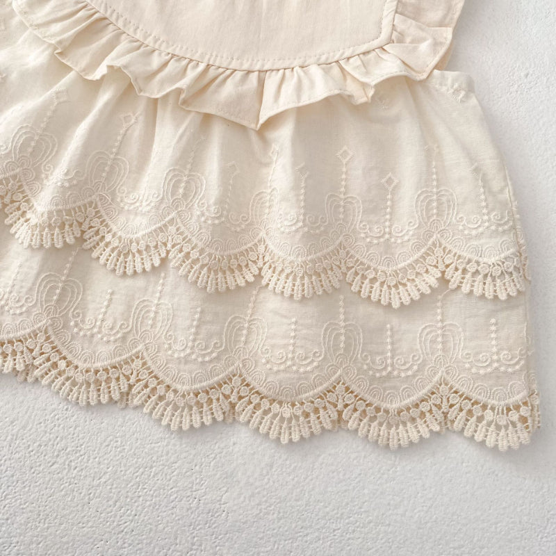 【BABY&KID】夏新作 おしゃれ刺繍ノースリーブセットアップSK071926