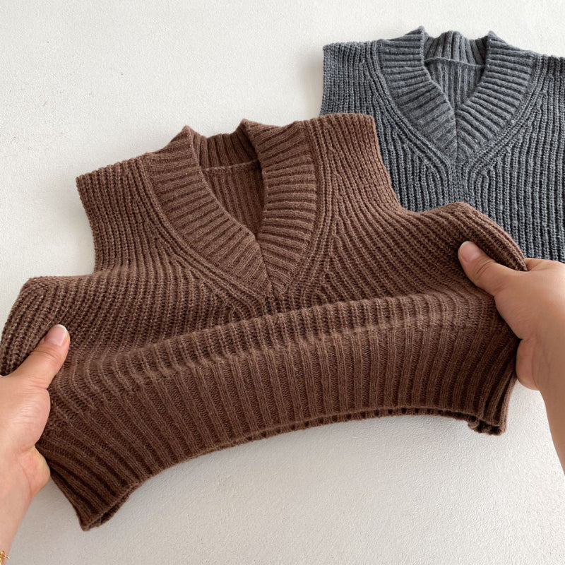 【BABY&KID】VネックレトロニットベストSK092919
