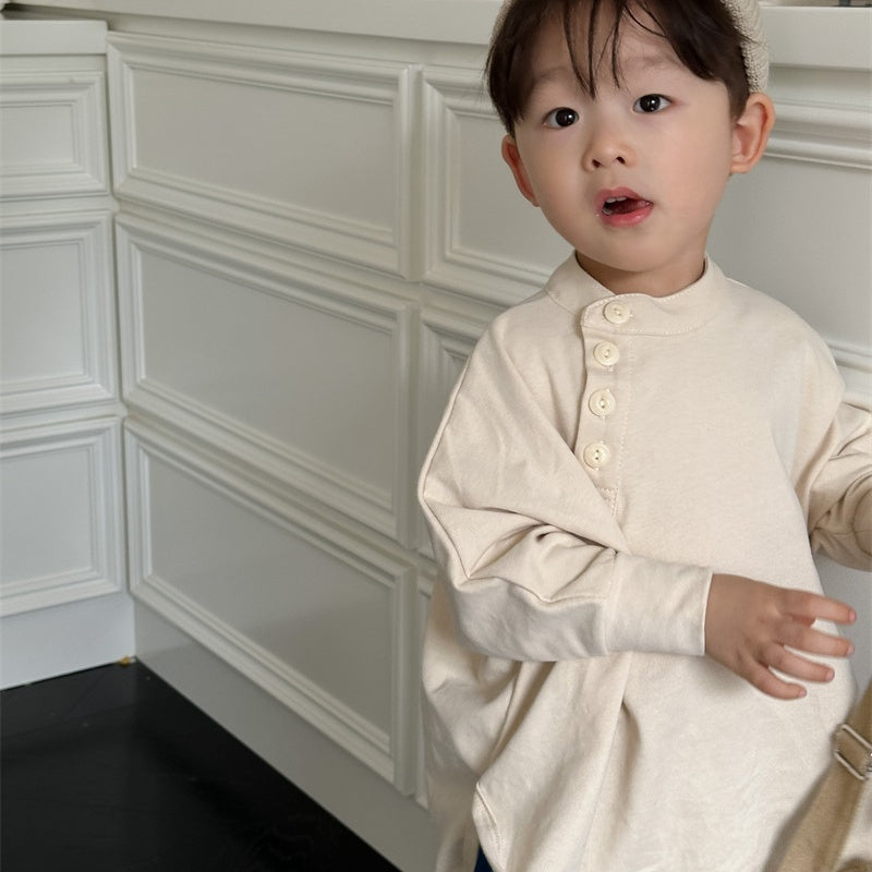 【BABY&KID】韓国風ピュアカラーバーサタイルTシャツSK023007
