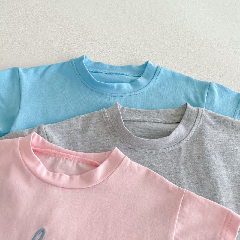 【BABY&KID】夏新作 ロゴ刺繍セットアップSK091214