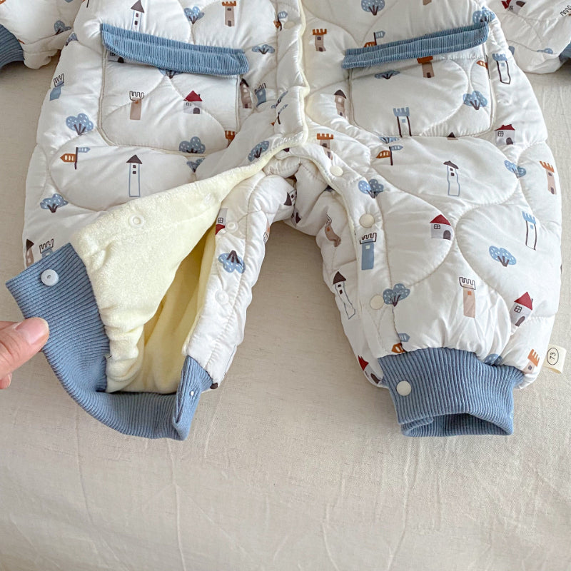 【BABY】総柄プリントカバーオールSK102930