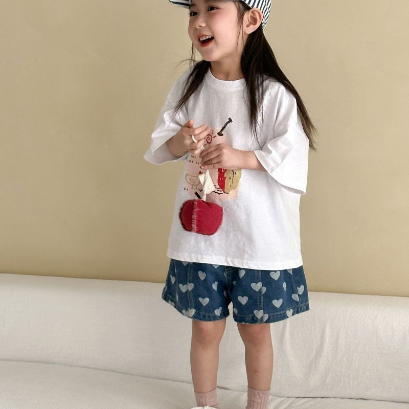 【BABY&KID】夏新作 フルーツ文字柄TシャツSK063030