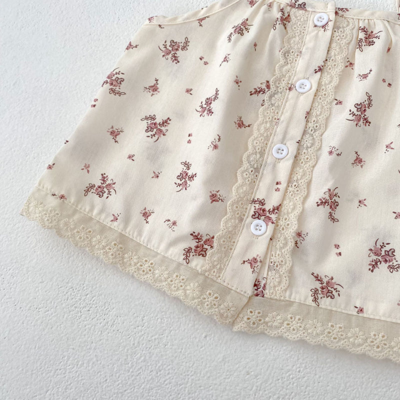 【BABY&KID】夏新作 花柄キャミソール&ショートパンツセットアップSK071928