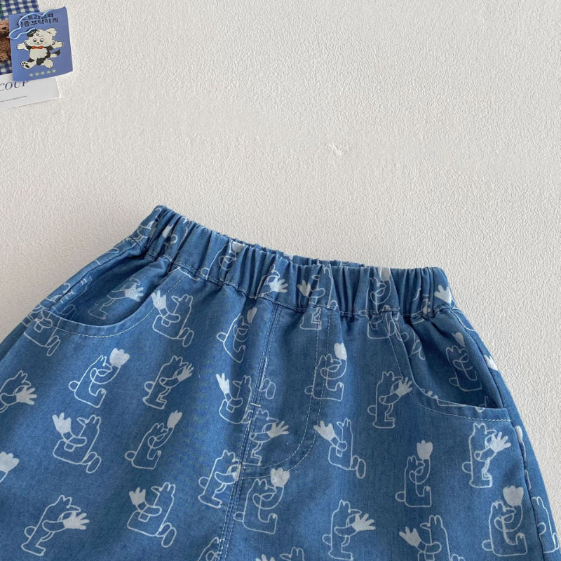 【BABY&KID】夏新作 ドッグポケットTシャツ、フルプリントショーツSK080609