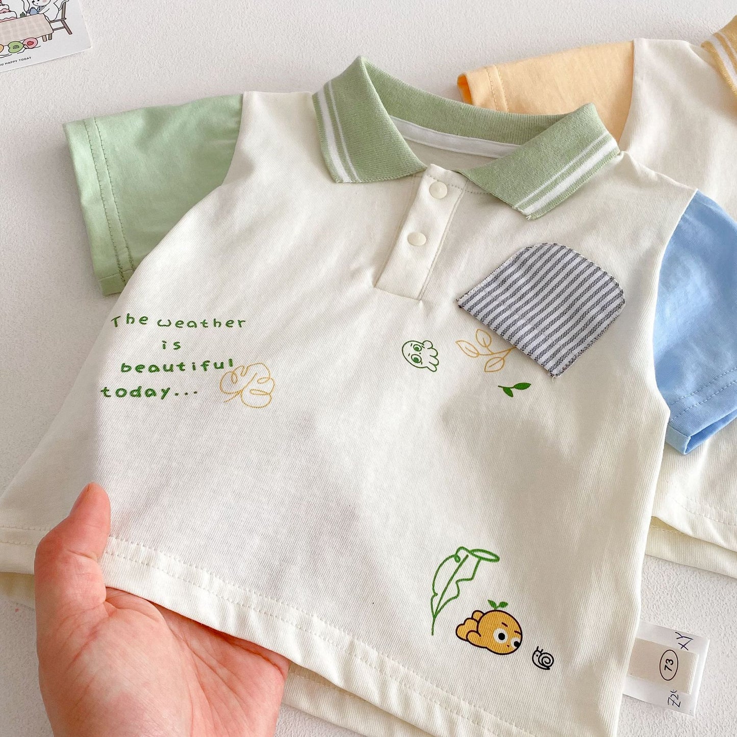 【BABY&KID】夏新作  カラーバリPOLOTシャツSK061809