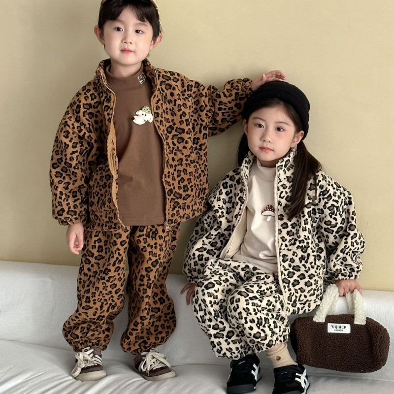【BABY&KID】冬新作 レオパードフリースアウターSK102030