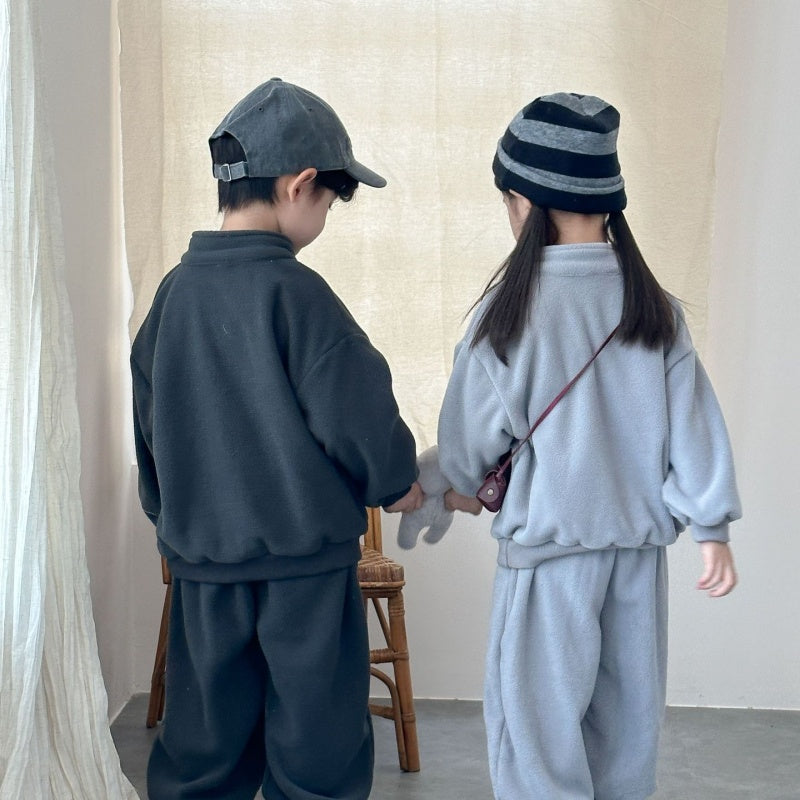 【BABY&KID】冬新作 カジュアル裏起毛セットアップSK102029