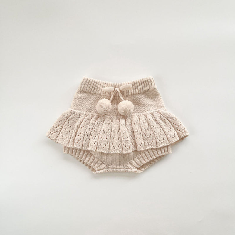 【BABY】手編みボールラウンドネックニットセットアップSK102418