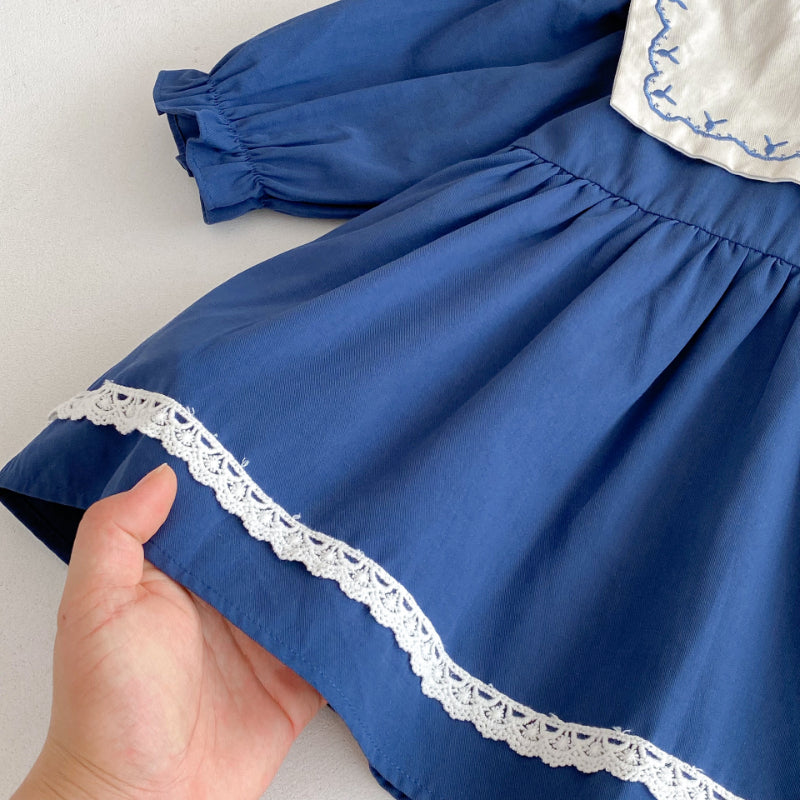 【BABY&KID】レースラペル刺繍ワンピースSK011018
