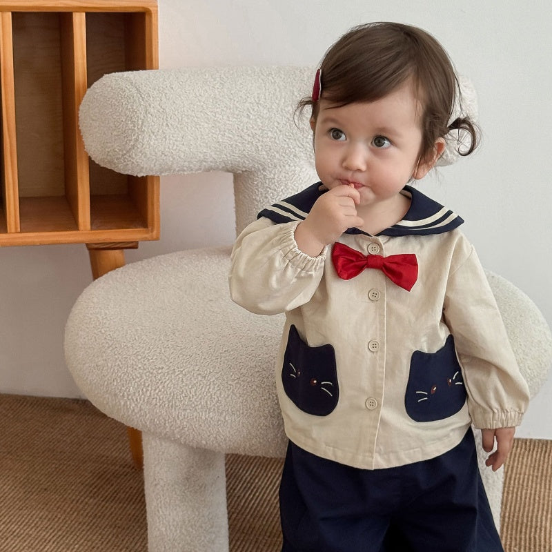 【BABY&KID】可愛い猫アウター、パンツSK100318