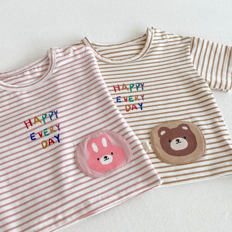 【BABY&KID】夏新作 Happy every dayボーダーセットアップSK070215