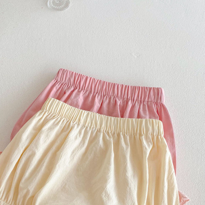 【BABY】夏新作 刺繍フリル袖セットアップSK080601