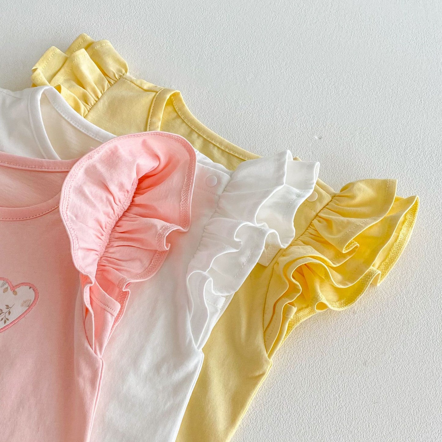 【BABY&KID】夏新作 フライングスリーブ花柄TシャツSKO71211