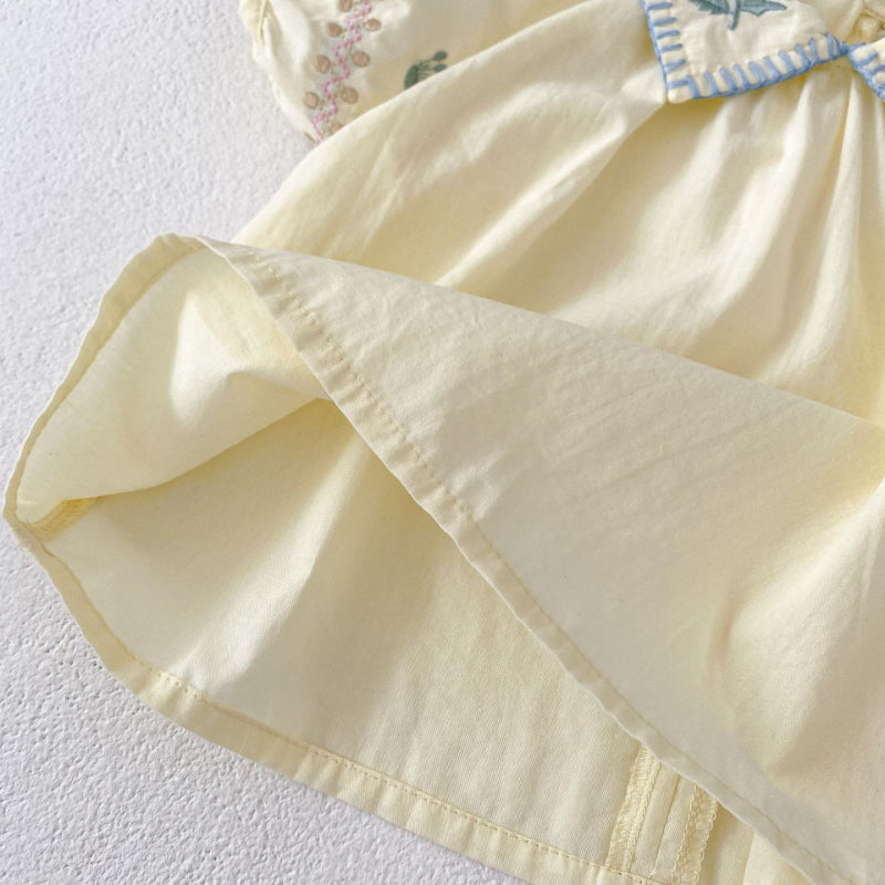 【BABY】夏新作 花柄刺繍襟付きセットアップSK010231