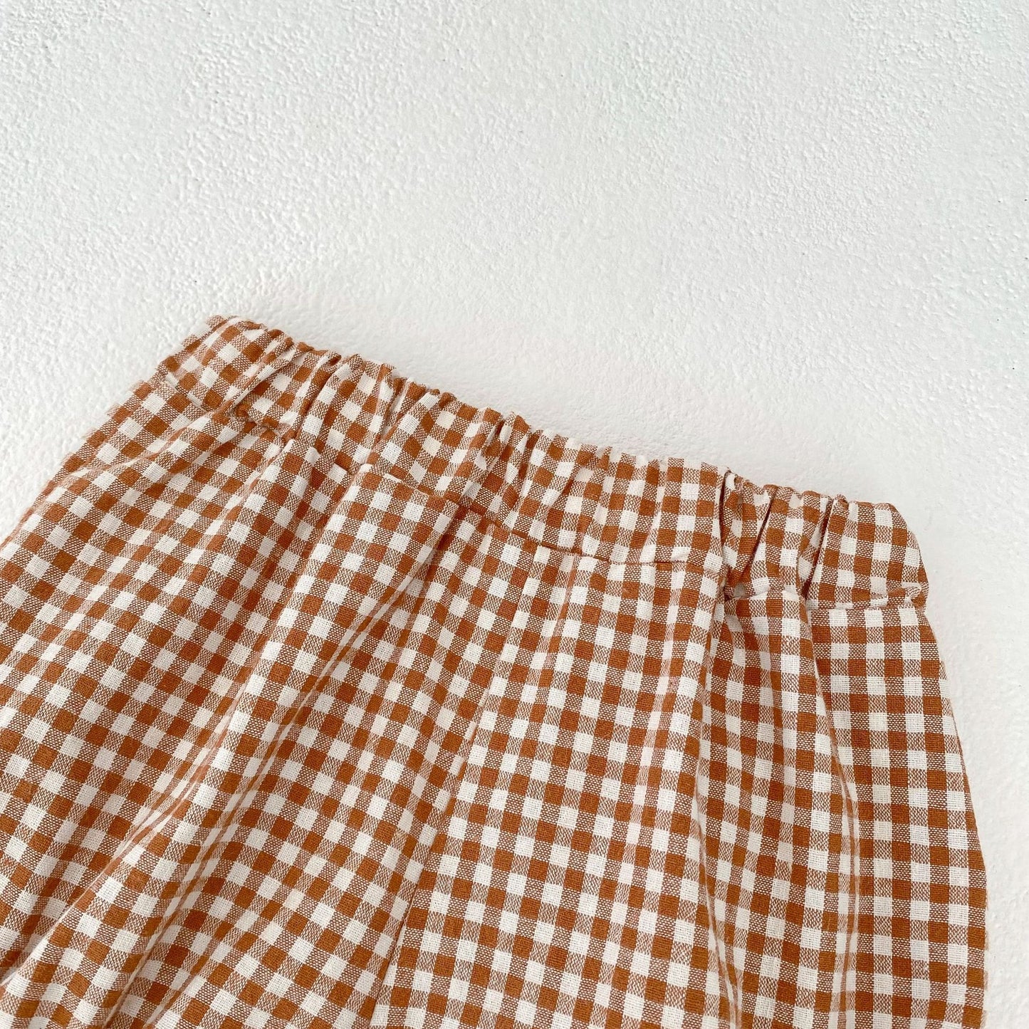 【BABY】夏新作 チェック刺繍フラワーセットSK071604