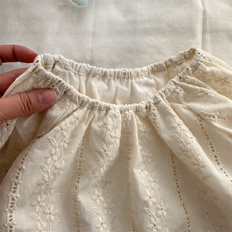 【BABY&KID】刺繍ラウンドカラーブラウスSK101446