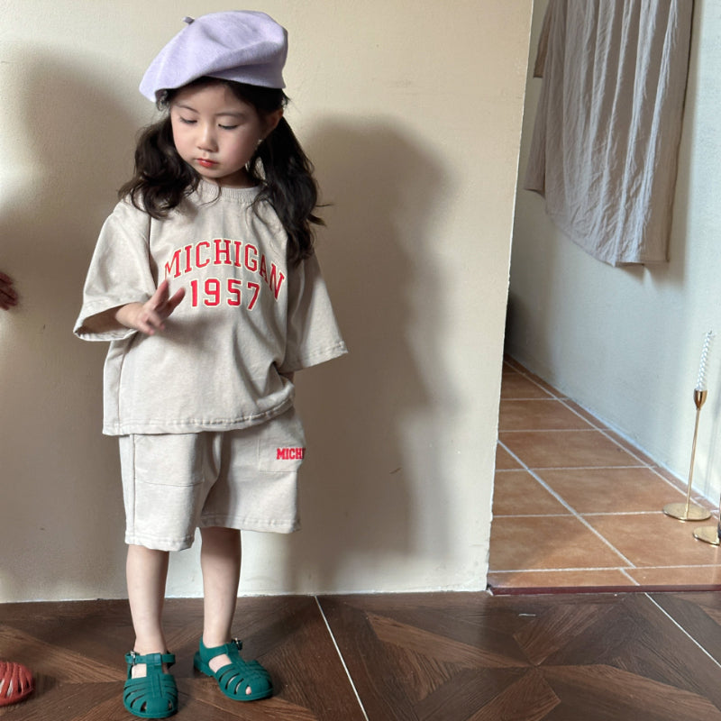 【BABY&KID】夏新作 MICHIGANカジュアルセットアップ SK063001