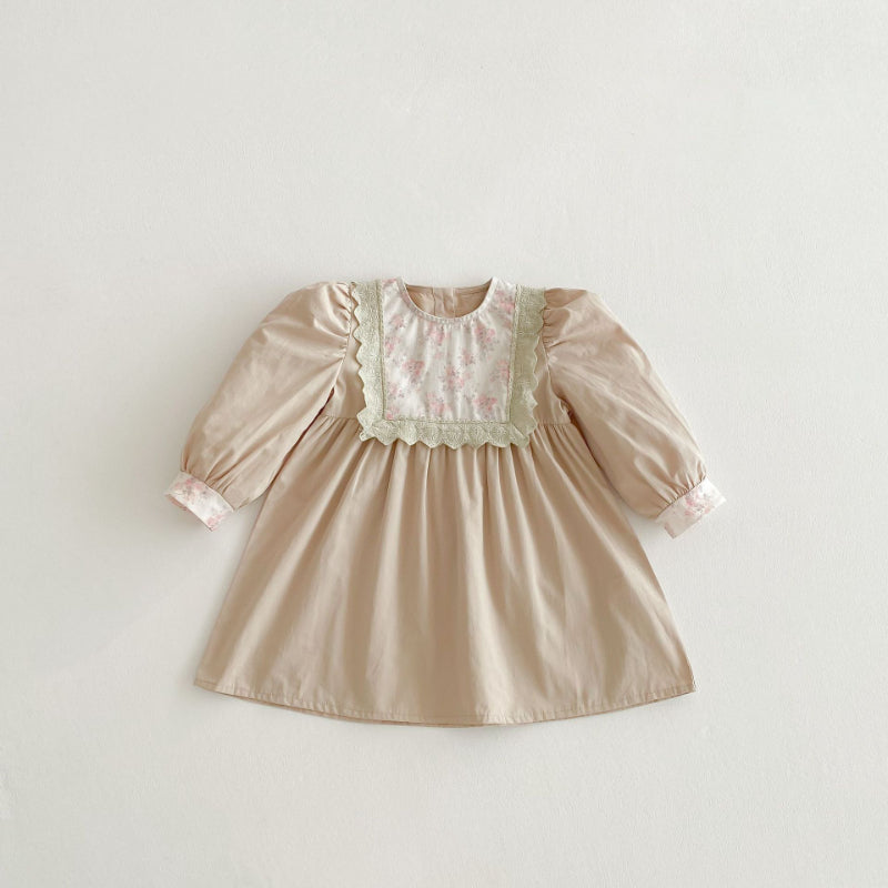 【BABY&KID】小花柄レースフリルワンピースSK011014