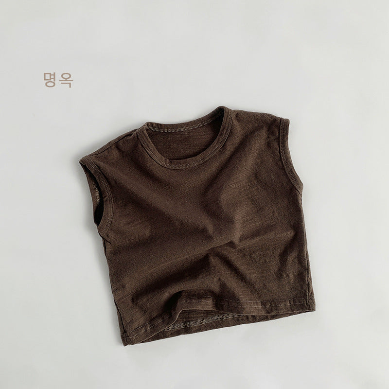 【BABY&KID】夏新作 ノースリーブボーダーTシャツSK080812