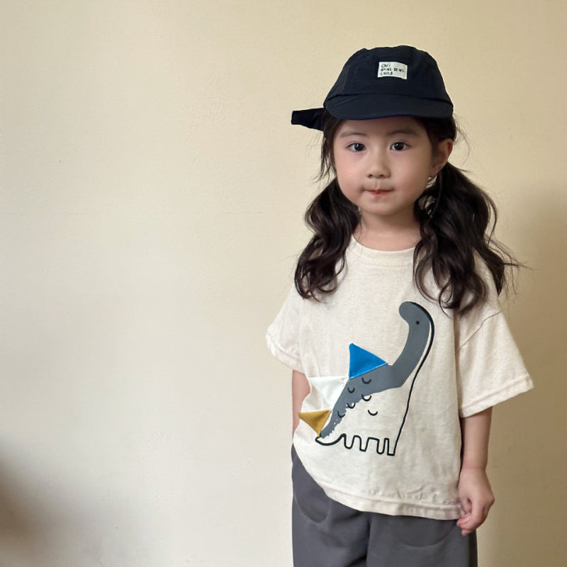 【BABY&KID】夏新作 カラーバリ恐竜半袖トップスSK063031