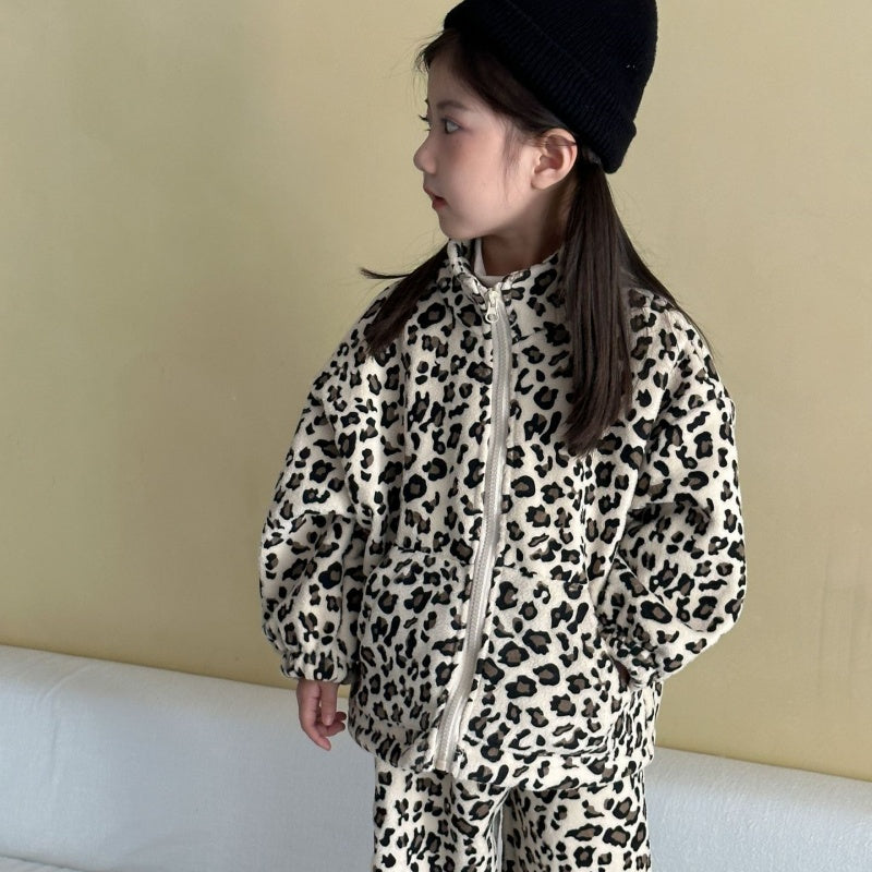 【BABY&KID】冬新作 レオパードフリースアウターSK102030