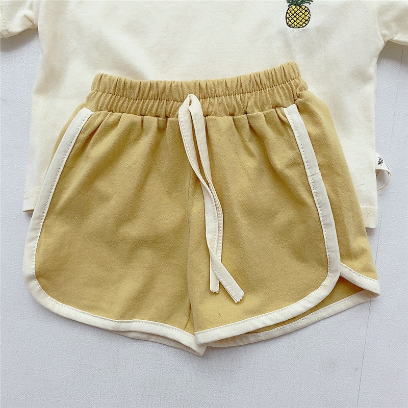 【BABY】夏新作 カートゥーン刺繍セットアップSK082704