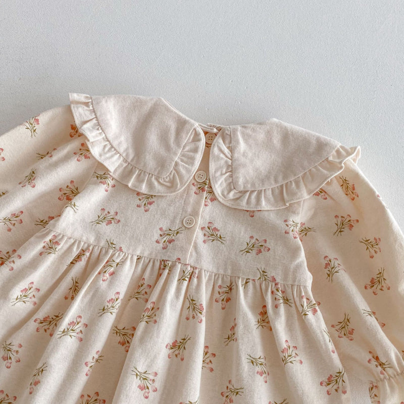 【BABY&KID】アプリコット小花柄ワンピースSK011019