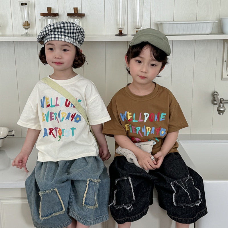 【BABY&KID】夏新作 レタード半袖TシャツSK080514