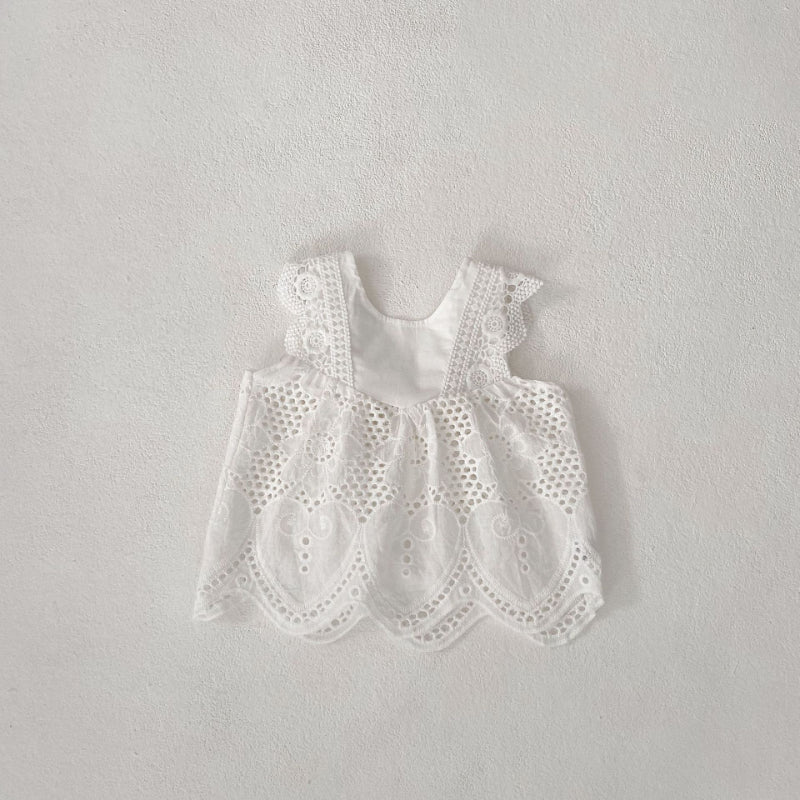 【BABY】夏新作 アイレットフラワー&ハートセットアップSK010229