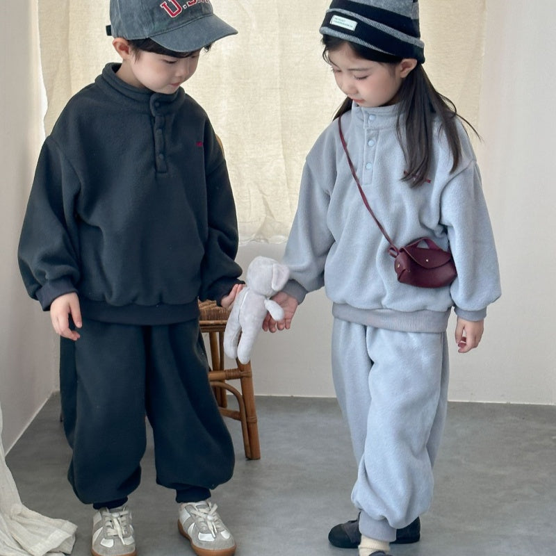 【BABY&KID】冬新作 カジュアル裏起毛セットアップSK102029