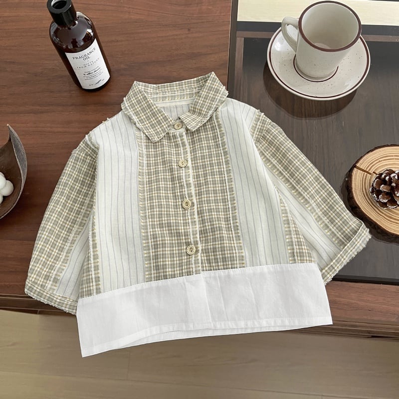 【BABY&KID】オシャレチェックトップスSK051401