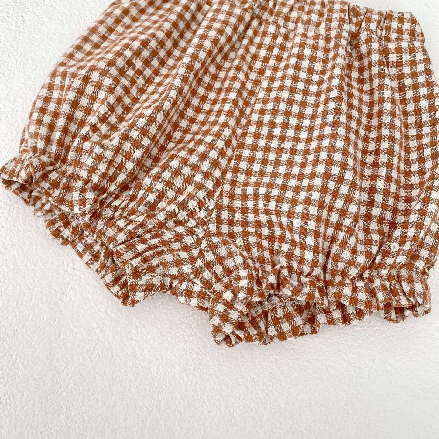 【BABY】夏新作 チェック刺繍フラワーセットSK071604
