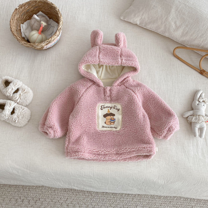 【BABY&KID】冬新作あったかワッペンフードトレーナーSK102527