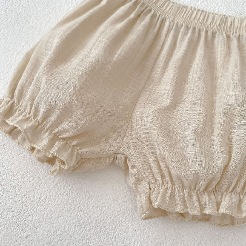 【BABY】夏新作 フリルキャミ&無地ショートパンツセットアップSK071918