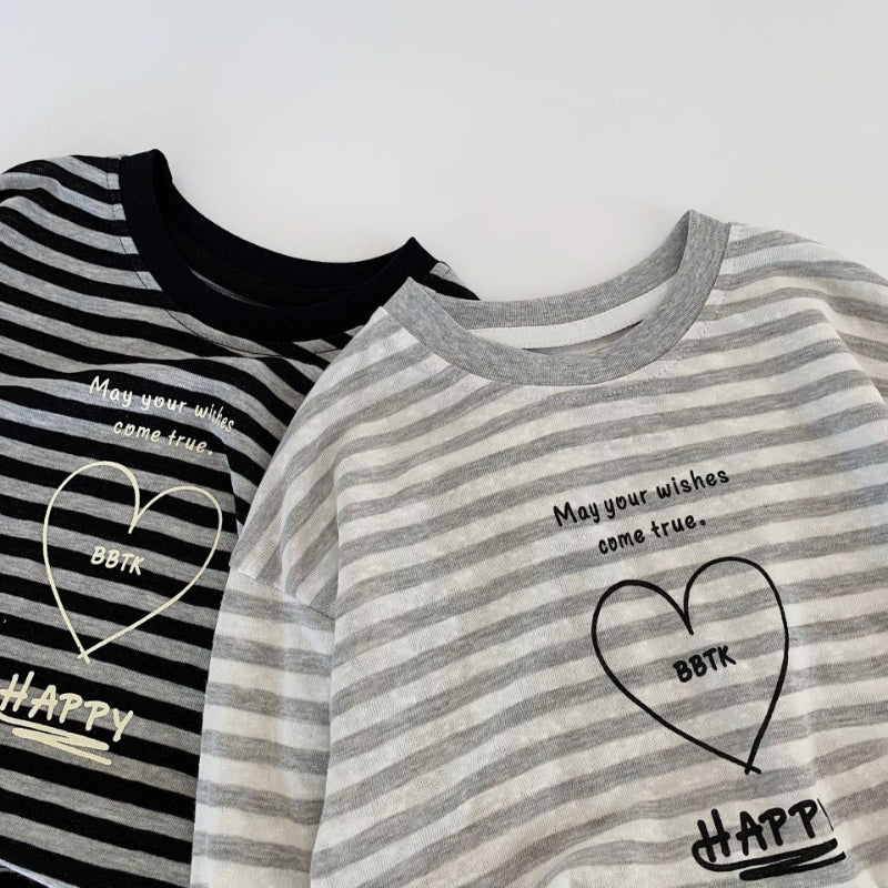 【BABY&KID】アルファベットハート長袖TシャツSK100525