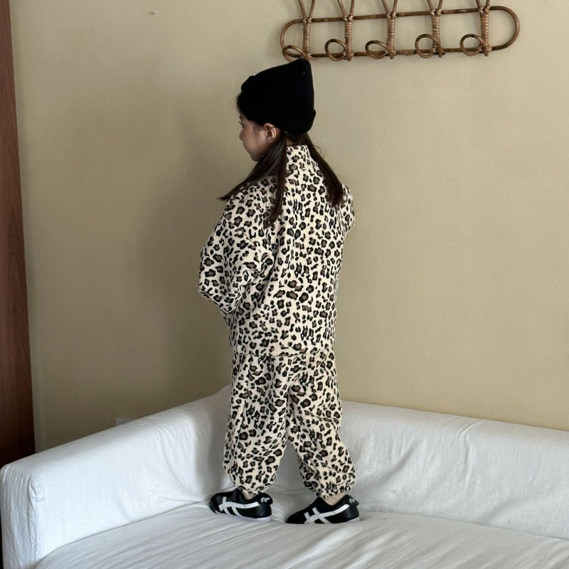 【BABY&KID】冬新作 レオパードフリースアウターSK102030