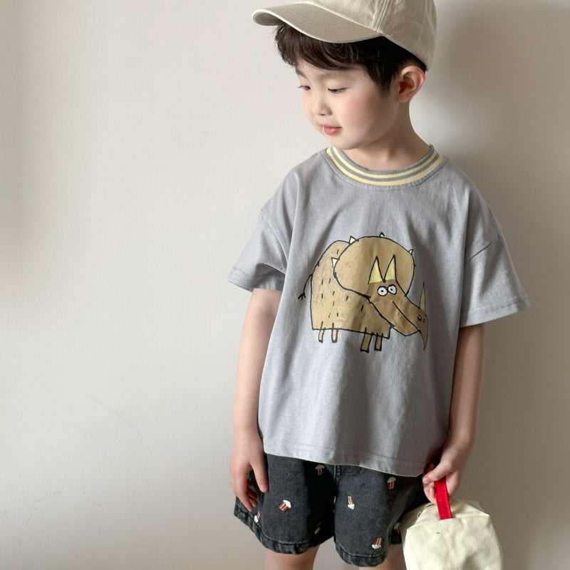 【BABY&KID】夏新作 カートゥーンコットンルーズTシャツSK063028