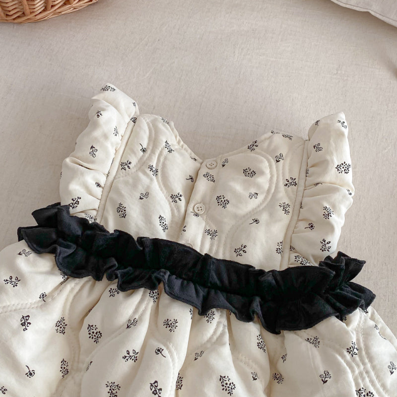 【BABY&KID】冬新作花柄中綿ノースリーブワンピースSK102736