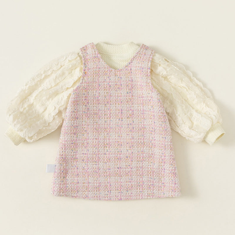 【BABY&KID】シャネル風ジャンパースカート&パフスリーブブラウスSK101841