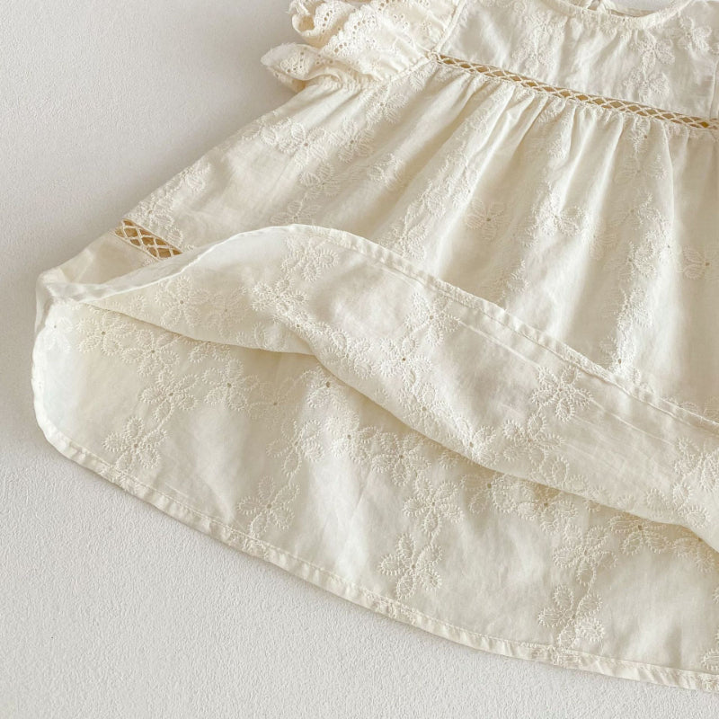 【BABY&KID】夏新作 フラワー刺繍ワンピースSK081609