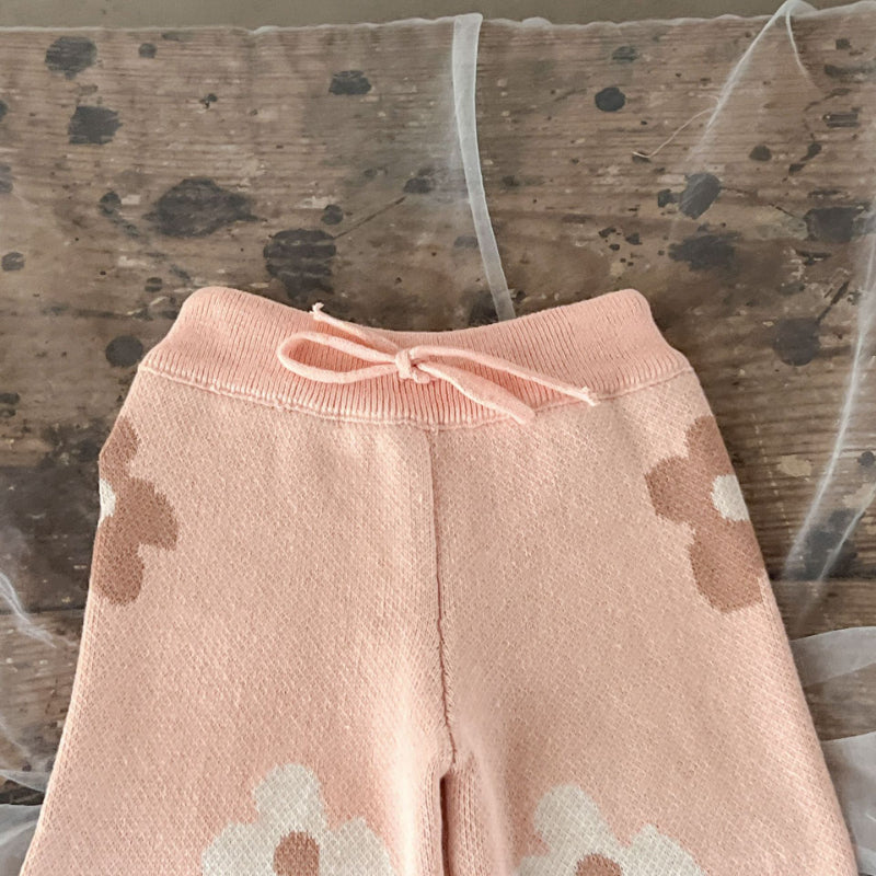 【BABY】綿花柄ニットセットアップSK100810