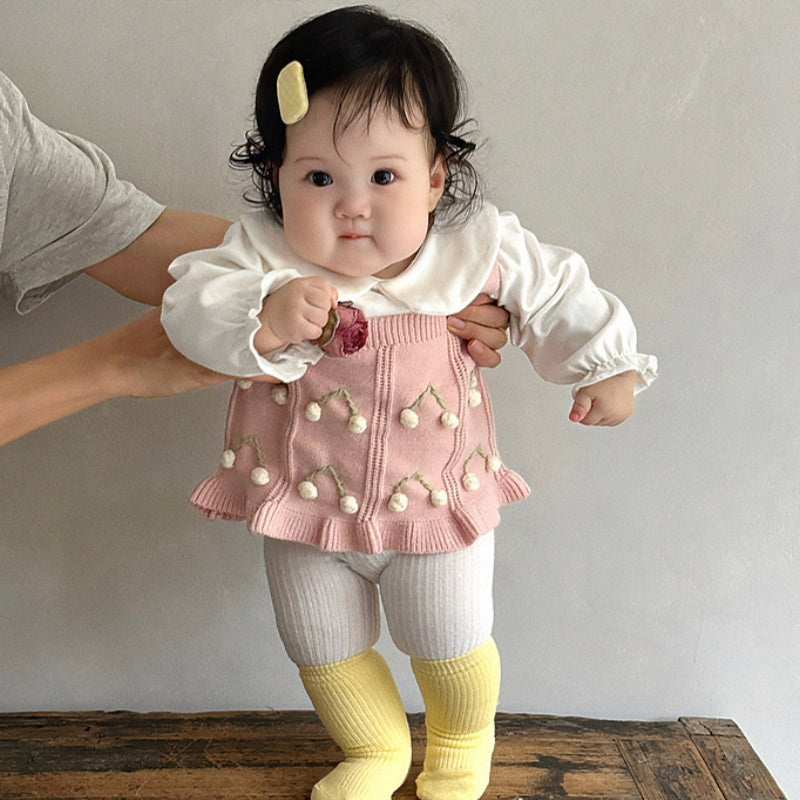 【BABY&KID】ポンポン付きニットベストSK101828