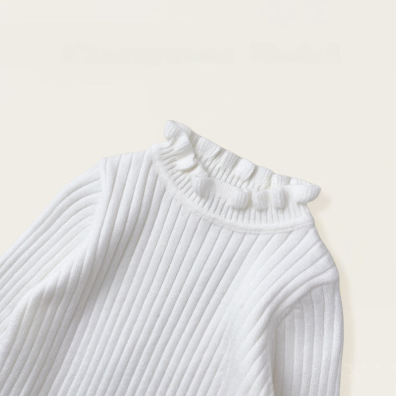 【BABY&KID】冬新作 立体リボンチュールワンピース&フリルニットSK102426