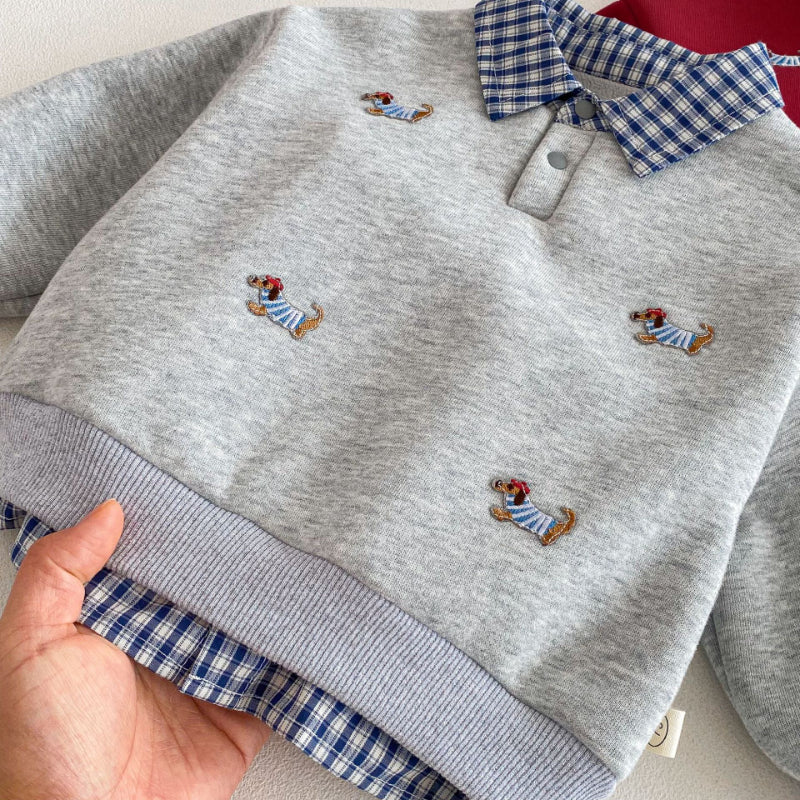 【BABY&KID】冬新作フリルカラーあったかトレーナーSK103032