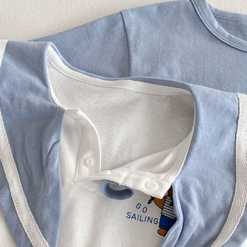 【BABY&KID】夏新作 ネイビー風クマTシャツ、星柄ジーンズSKO71207